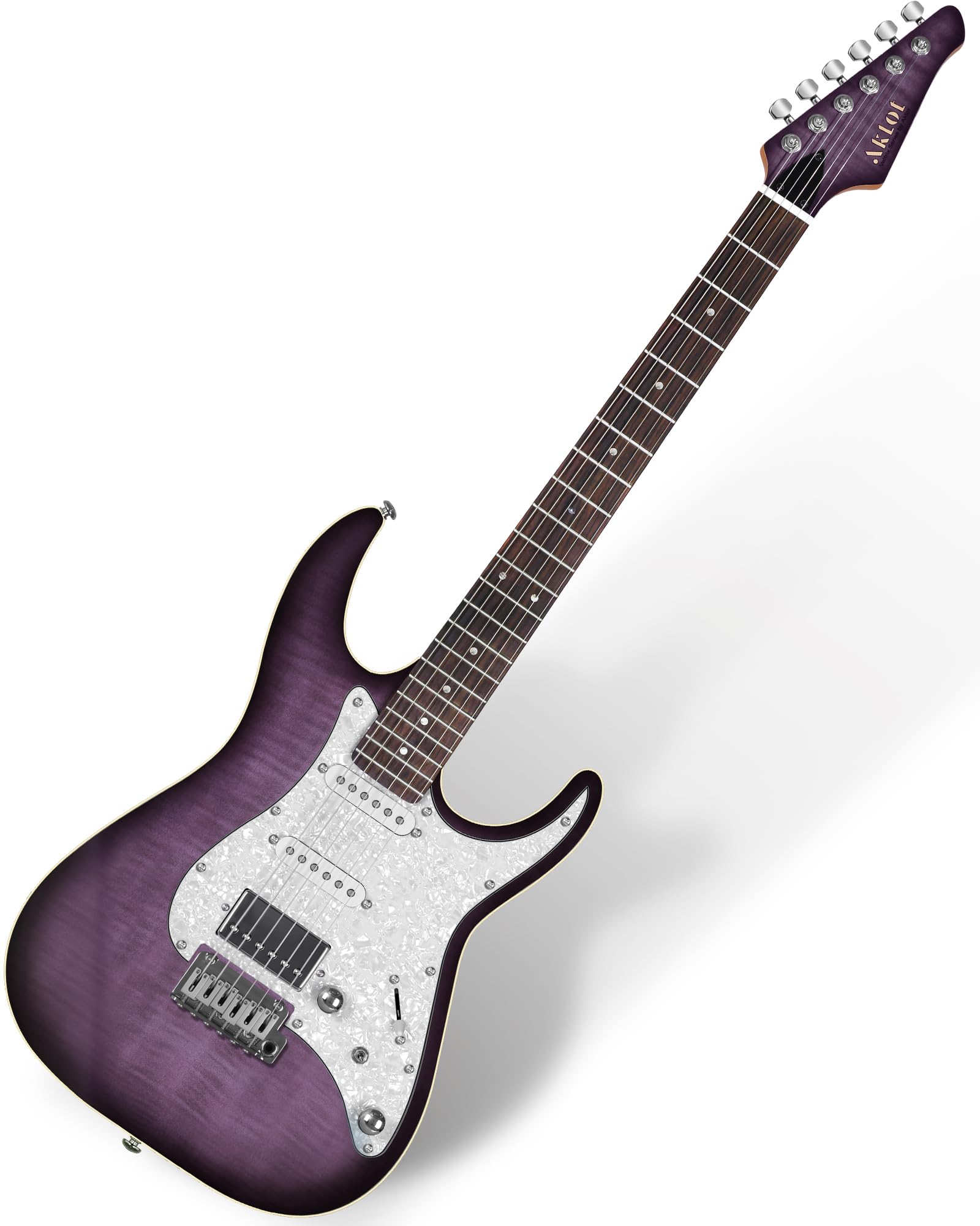 AKLOT エレキギター｜青 Amazon.com: AKLOT Solid Body Electric Guitar - Flame Maple Top